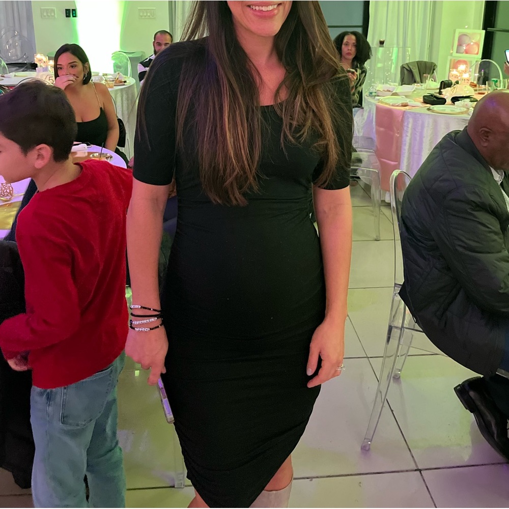 3/4 Sleeve Maternity Bodycon Dress